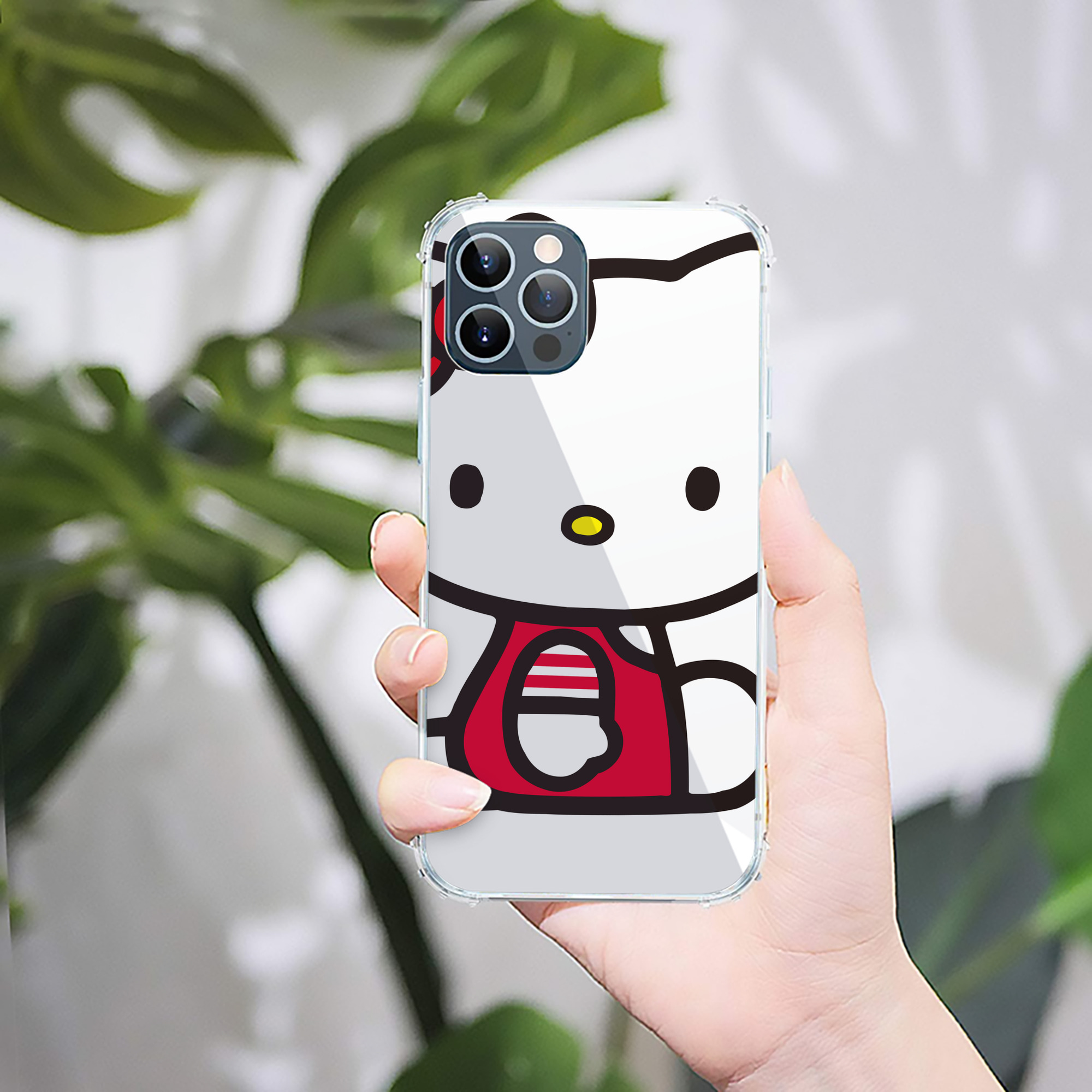 （画像用） Hello Kitty ハローキティ 【iPhone 12シリーズ対応】透明スマホケース（クリアソフトケース）